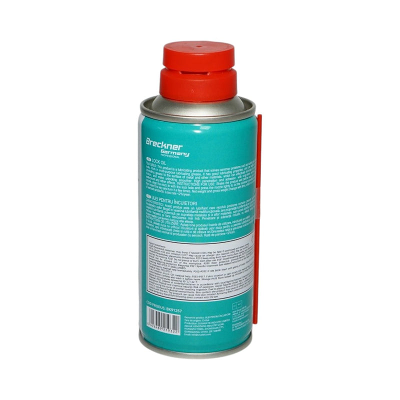 Olio lubrificante spray per serrature, chiavi e lucchetti 100ml Breckner Germany
