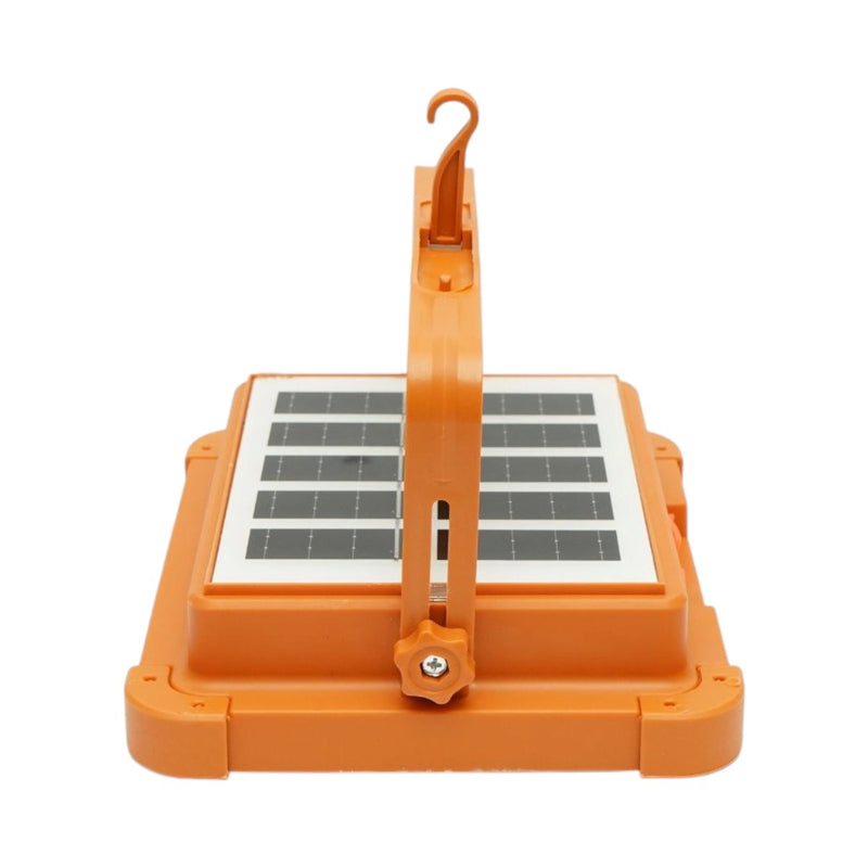 Faretto LED portatile da 500 W con pannello solare da 3 W, batteria da 12.000 mAh, 6 modalità di illuminazione, magnete, gancio e funzione power bank USB. Breckner Germany