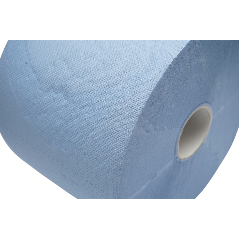 Set di 2 rotoli di carta industriale blu a 3 veli (36x22 cm), Celtex Superblue S, 500 strappi/rotolo (59612)