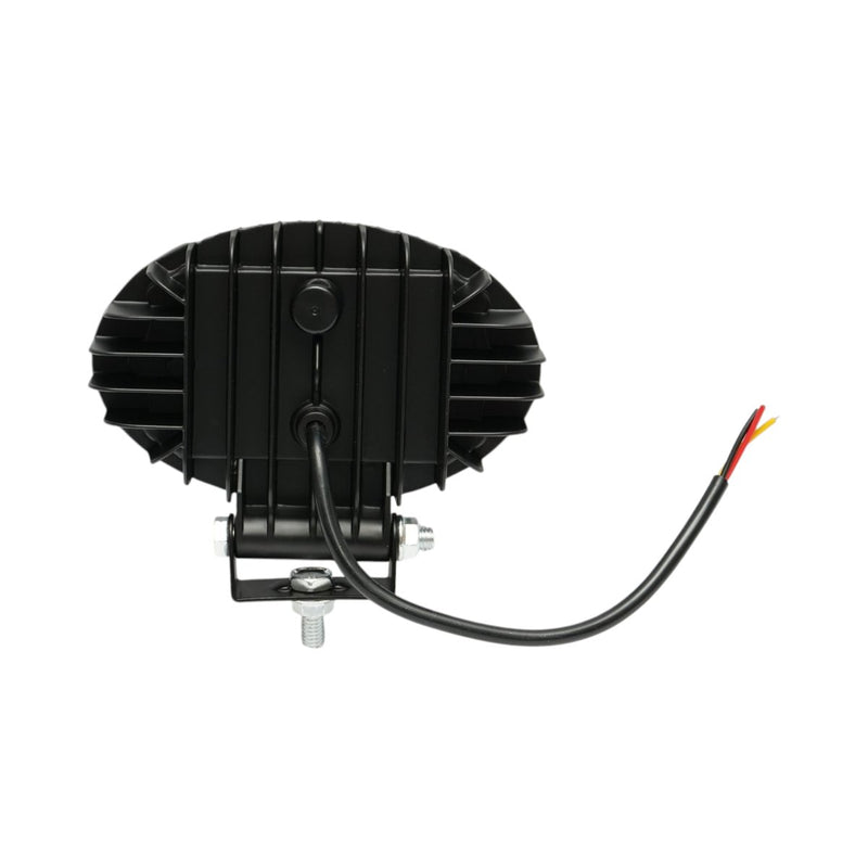 Faro da lavoro a LED ovale con DRL, 17 W, 9-36 V, 47 LED, bianco/giallo, corpo in alluminio 141x106x38 mm, IP67 Breckner Germany