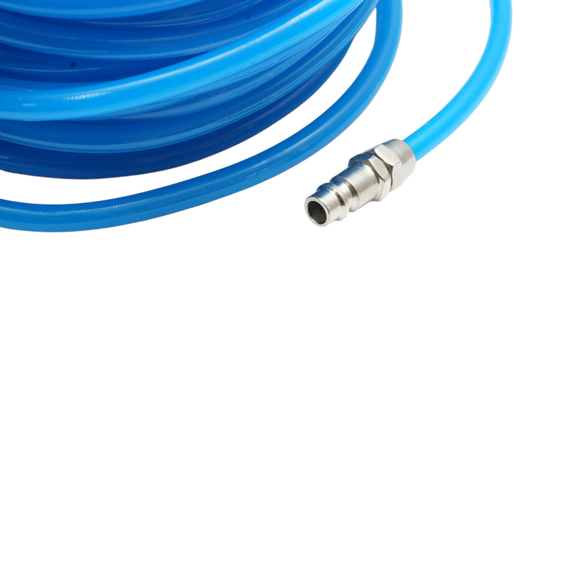Tubo in PU per compressore d'aria da 15 m (5x8 mm) con raccordi rapidi universali
