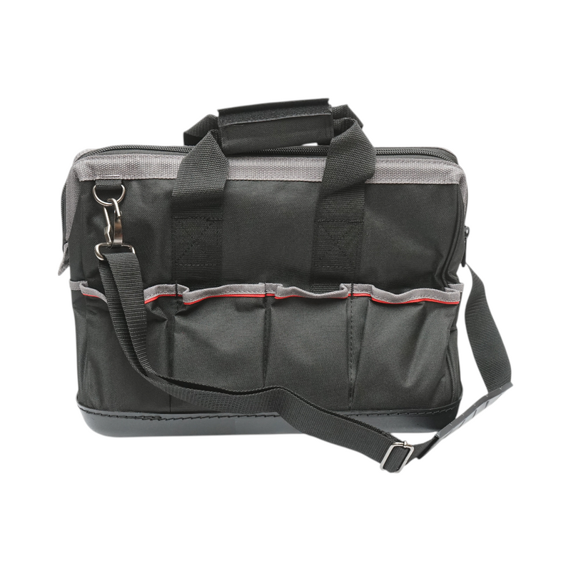 Borsa portautensili multifunzione con 15 tasche, tracolla, fondo in plastica e materiale tessile (31x17x28 cm) Breckner Germany