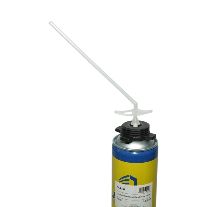 Schiuma poliuretanica (PU) multiuso bianca, 750 ml, per applicazione manuale o con pistola.