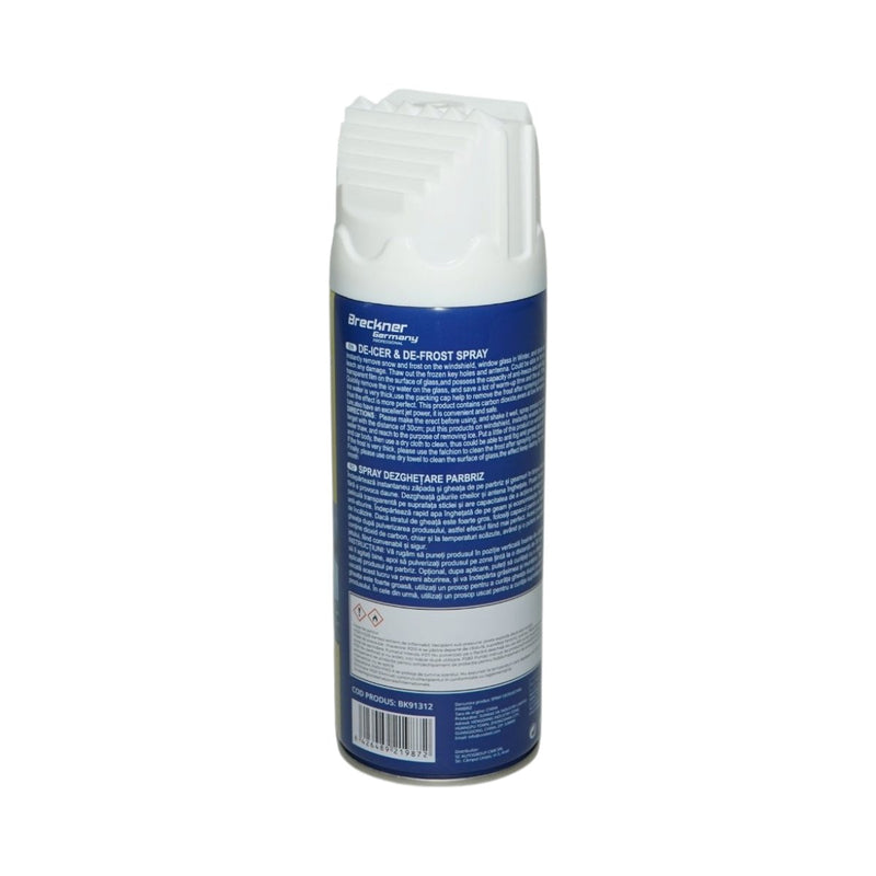 Spray antighiaccio per parabrezza e vetri auto 450ml Breckner Germany