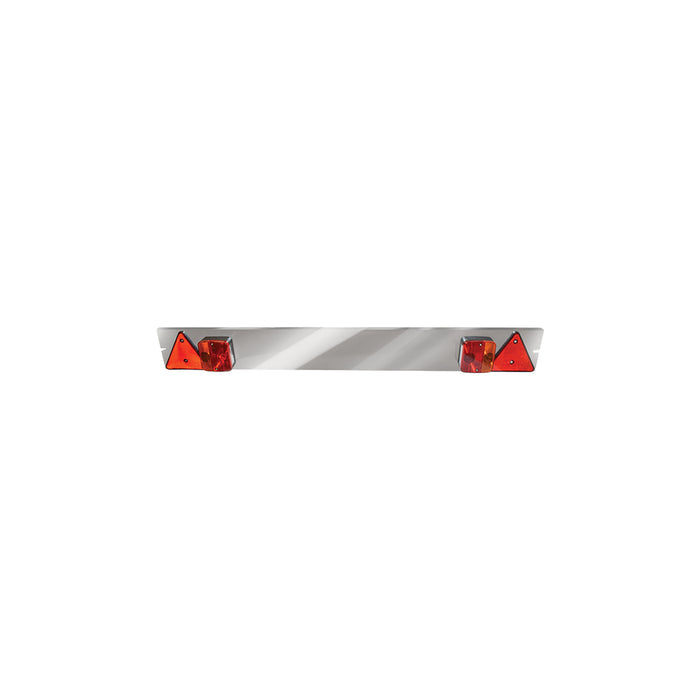 Gancio di traino da 1200 mm, 2 lampade, 2 triangoli riflettenti, cavo da 6 m e presa da 12 V a 7 pin