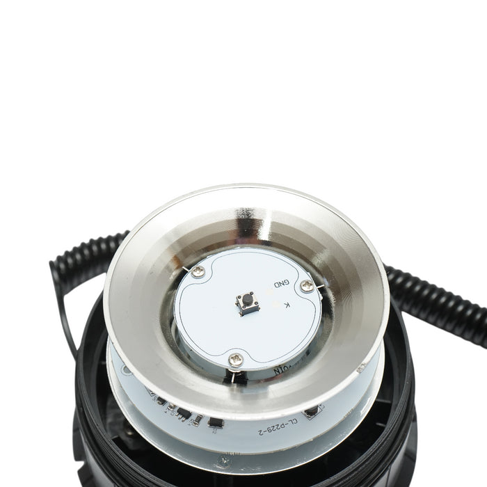 Lampeggiante LED 12–24V con 3 funzioni e base magnetica