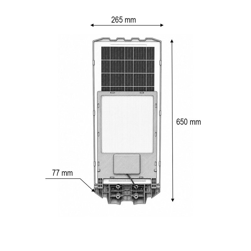 Lampione stradale solare a LED da 800 W con pannello solare da 40 W, batteria LiFePO4 da 30.000 mAh, sensore di movimento, telecomando e supporto per palo (IP65) Breckner Germany