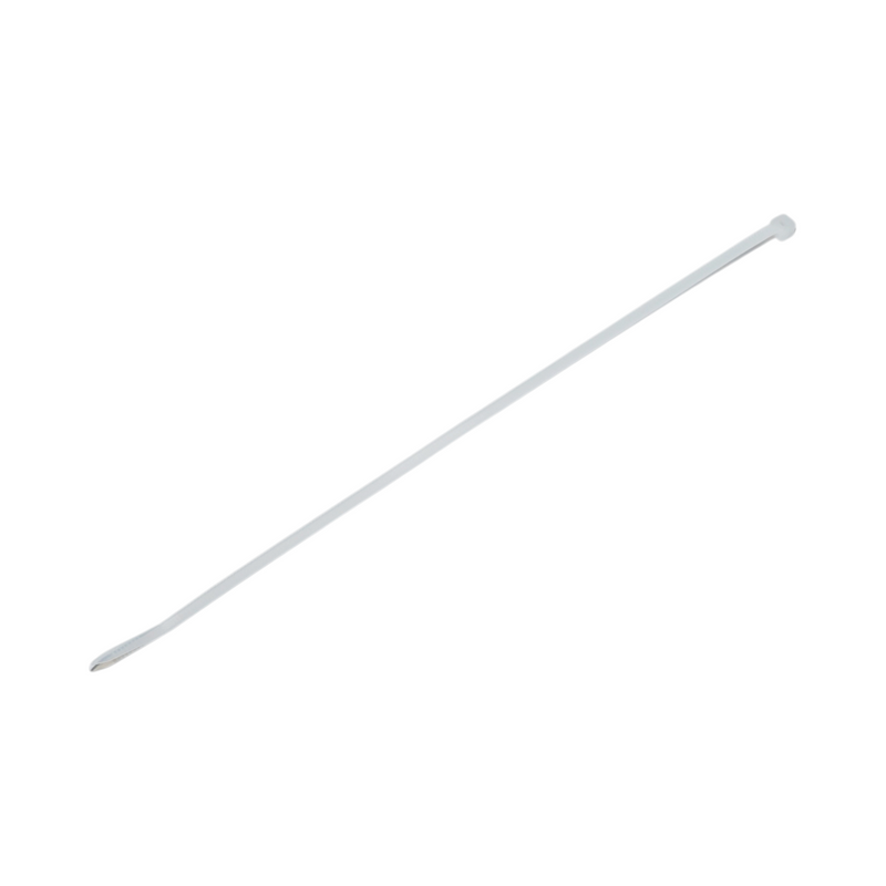 Fascetta in plastica bianca 3,6x250 mm, confezione da 100 pezzi (Longroad)