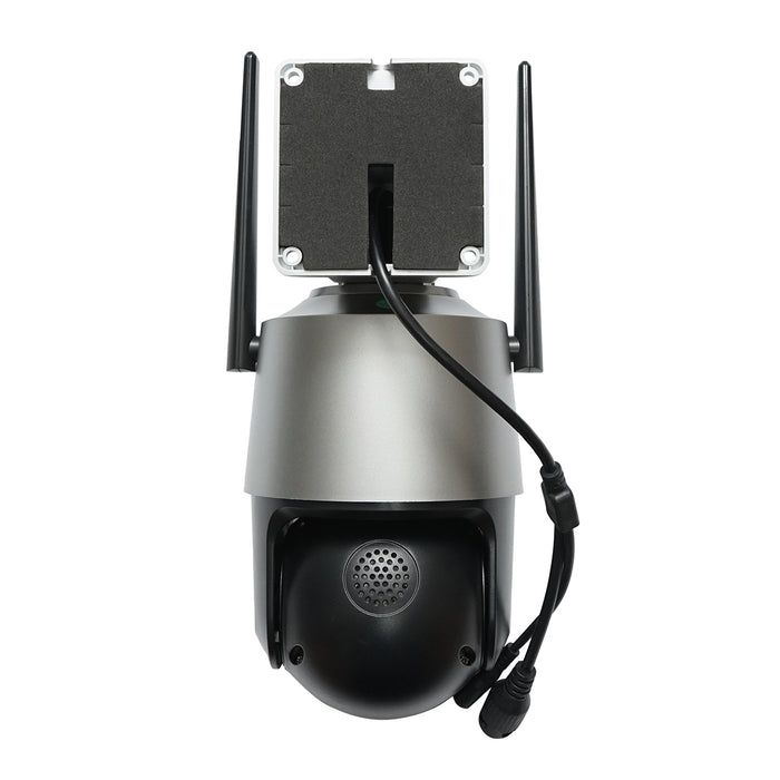 Telecamera di sorveglianza con lente doppia 6 MP, P2P WIFI 2.4G, rotazione a 360 gradi PTZ con sensore di movimento, sirena, rilevamento umano e applicazione iCSee