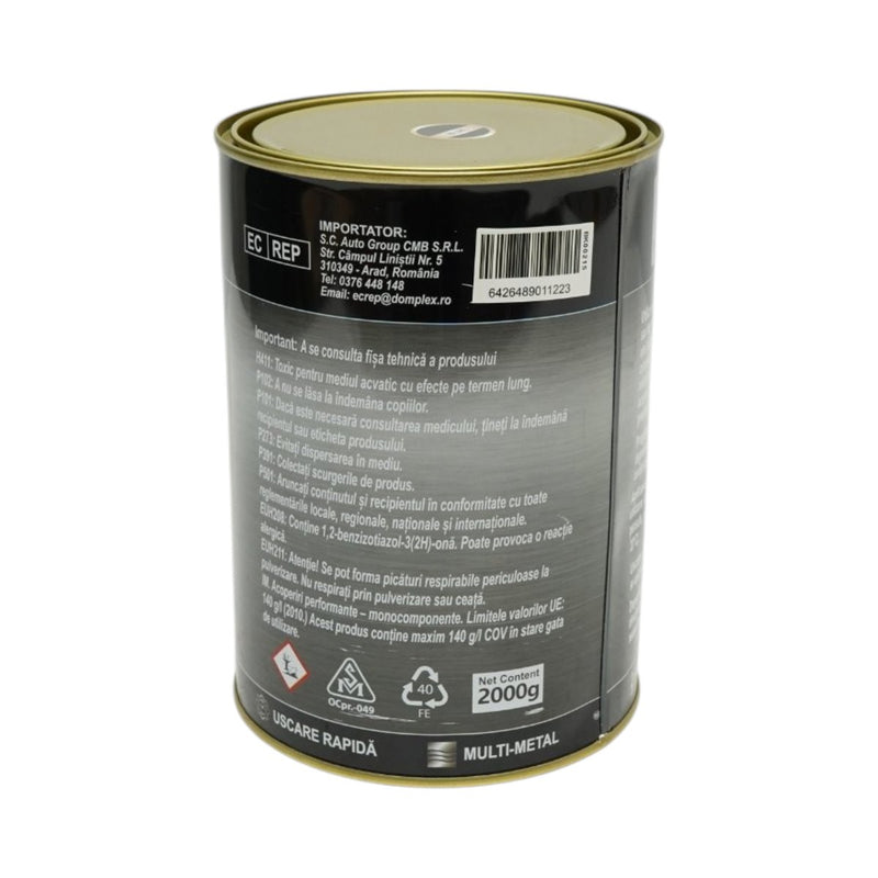 Smalto anticorrosivo nero 3 in 1 per metalli, applicabile direttamente sulla ruggine, a base d'acqua, 2 kg Breckner Germany