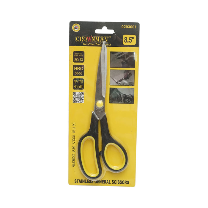 Forbici universali Crownman 215mm in acciaio inox, impugnatura ergonomica in PP+TPR