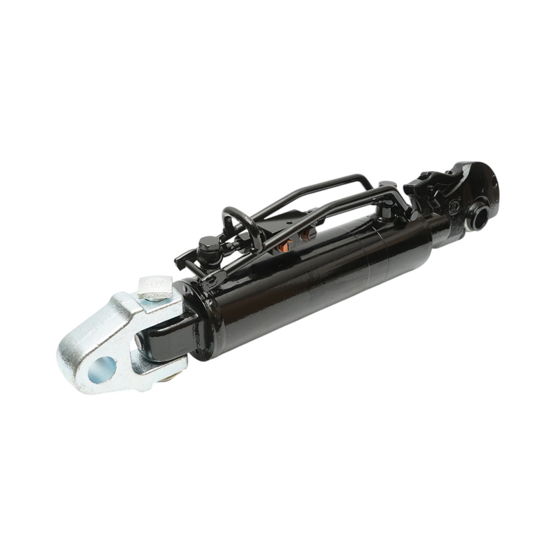 Tirante centrale idraulico regolabile 666–906 mm, categoria 3-3, con attacco rapido, corsa 240 mm, perno 32 mm, stelo 50 mm.