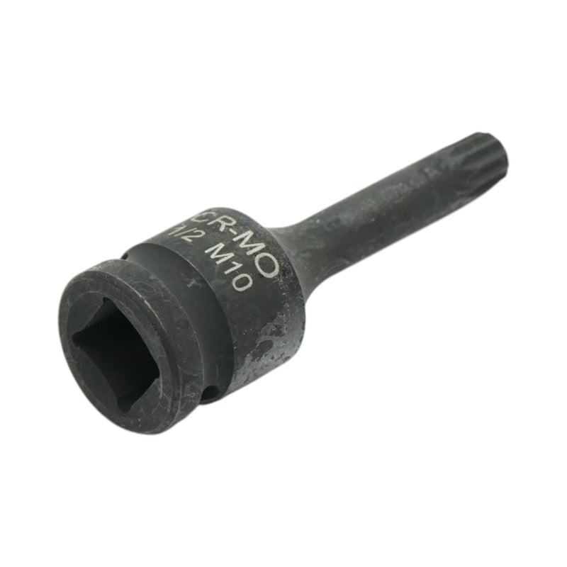 Bussola con inserto Spline M10 per avvitatori a impulsi, 78 mm, attacco 1/2", Cr-Mo Breckner Germany