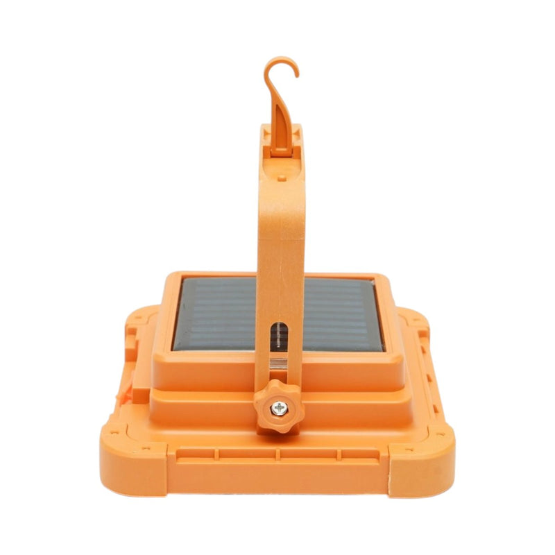 Faretto LED portatile da 100 W con pannello solare da 1,5 W, batteria da 3600 mAh, 6 modalità di illuminazione, magnete, gancio e funzione power bank USB (210x170x55 mm) Breckner Germany