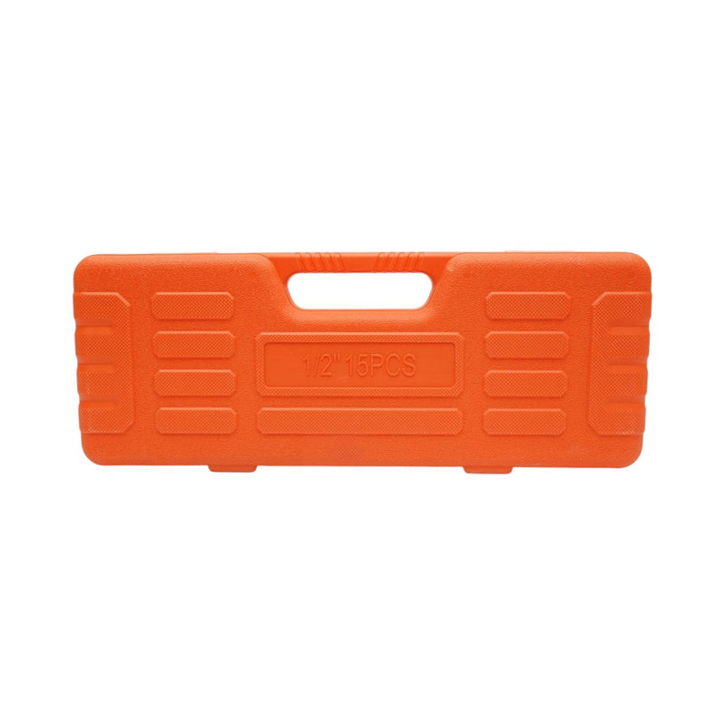 Set di 15 bussole a impatto lunghe, 10–32 mm, attacco 1/2", Cr-Mo Breckner Germany