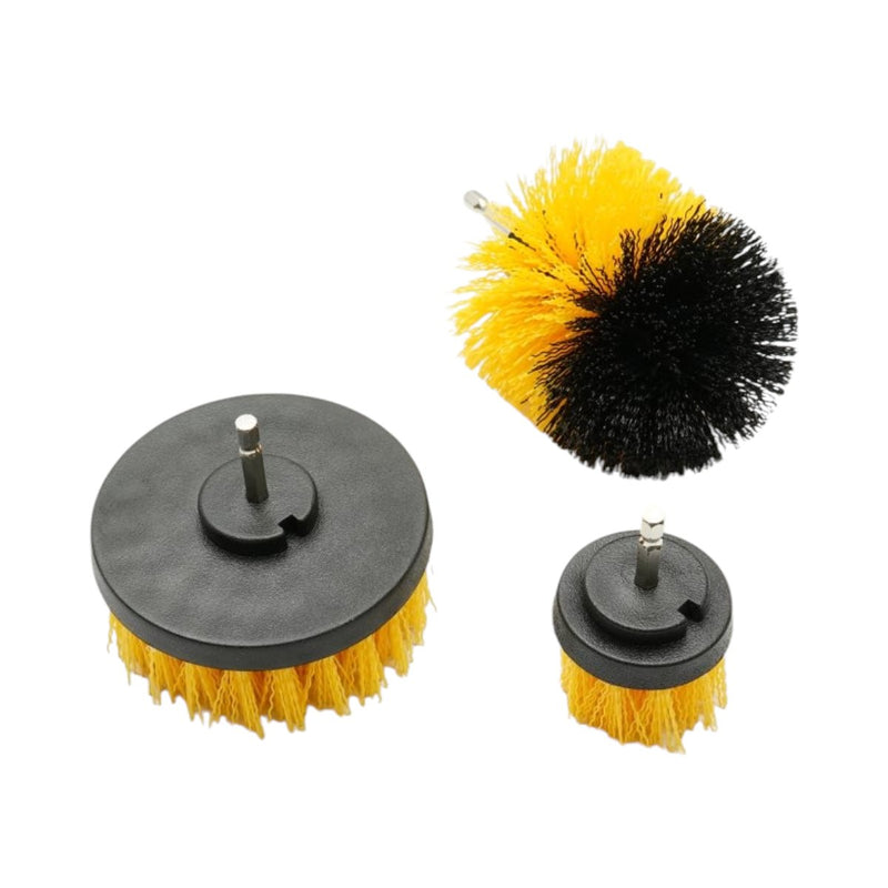 Set di 3 spazzole rotanti per la pulizia con trapano (50 mm, 90 mm, 100 mm), attacco da 1/4 di pollice Breckner Germany