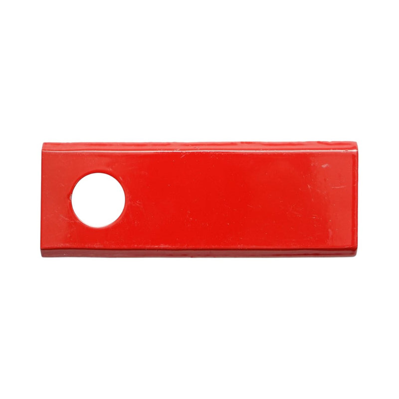 Coltello sinistro per falciatrice rotativa, dimensioni 126 × 47 × 4 mm, foro Ø 20 mm. Breckner Germany