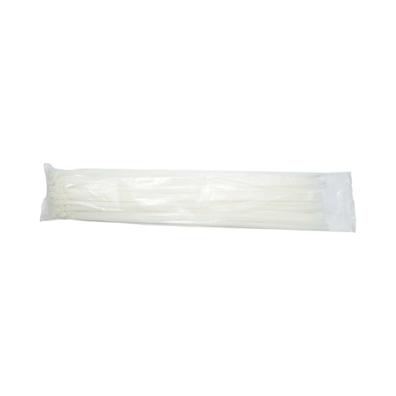 Fascette stringicavo in plastica bianca, 9 × 750 mm, 100 pezzi/set. Breckner Germany