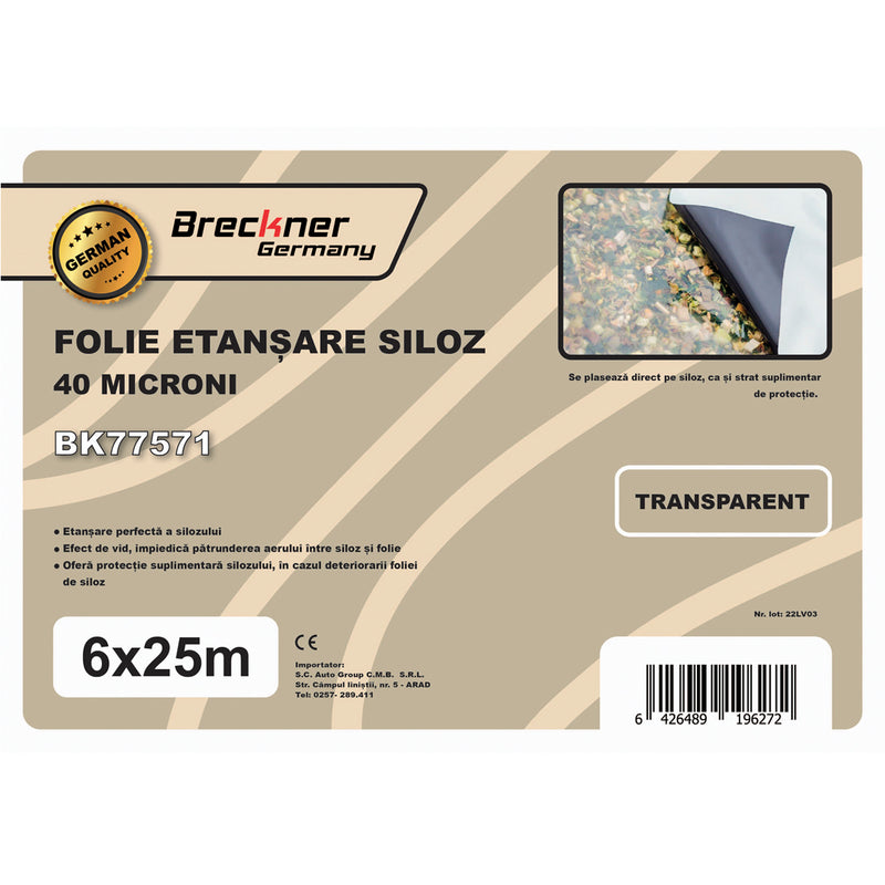 Film per insilato 6x25 m, 40 micron Breckner Germany