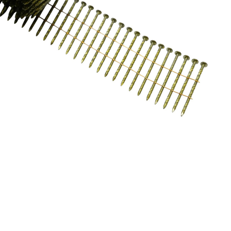 Set di 9.000 chiodi da costruzione assemblati (in bobina), 2,6x57 mm, gambo ad anelli, 300 pezzi/rotolo, 30 rotoli/scatola.