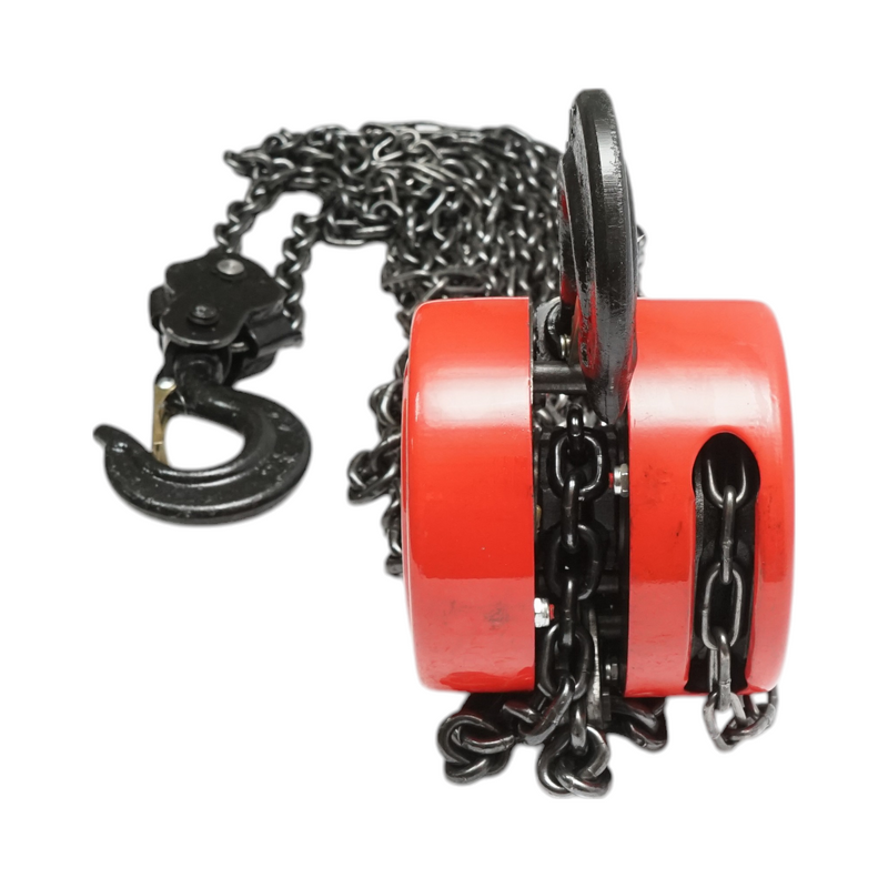 Paranco manuale con catena da 3 m, portata massima 2000 kg, gancio di sicurezza Breckner Germany