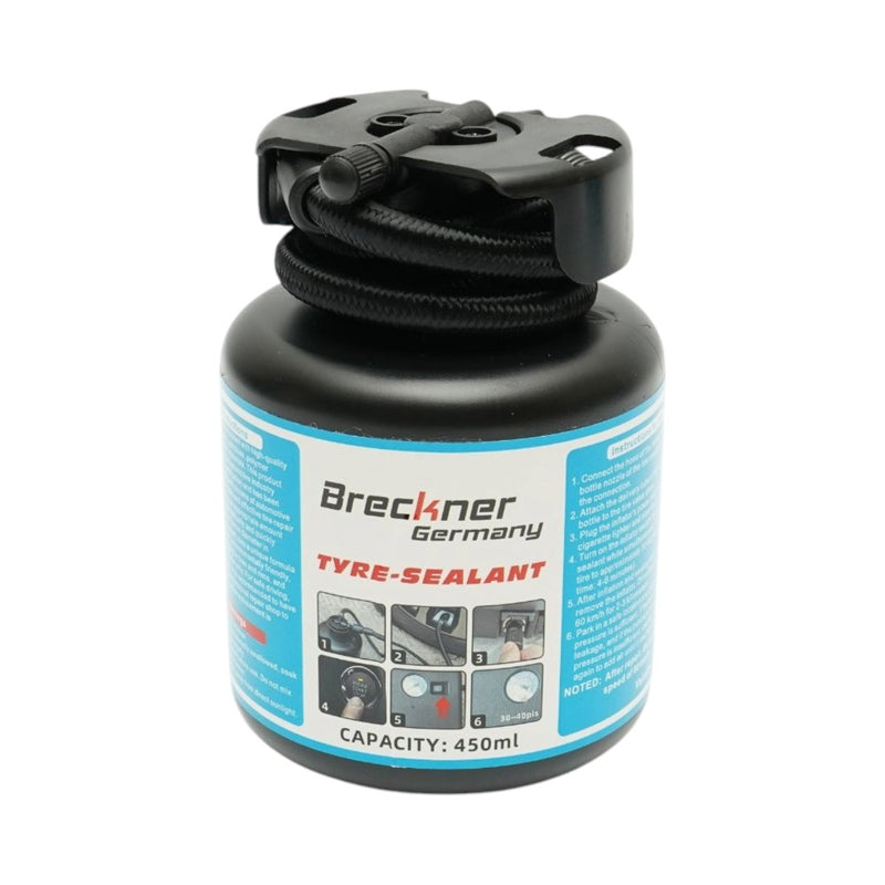 Kit di riparazione pneumatici con compressore a 12 V e sigillante da 450 ml Breckner Germany
