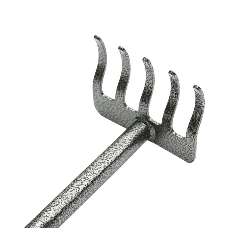 Rastrello da giardino Crownman a 5 denti in acciaio al carbonio (85x300 mm) con impugnatura ergonomica in PP