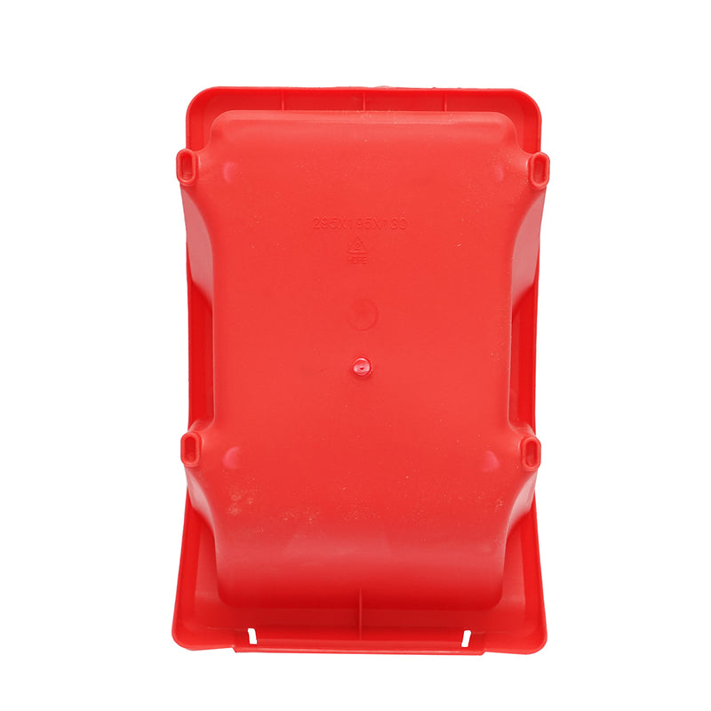 Scatola portaoggetti in plastica rossa, dimensioni 295x195x130 mm