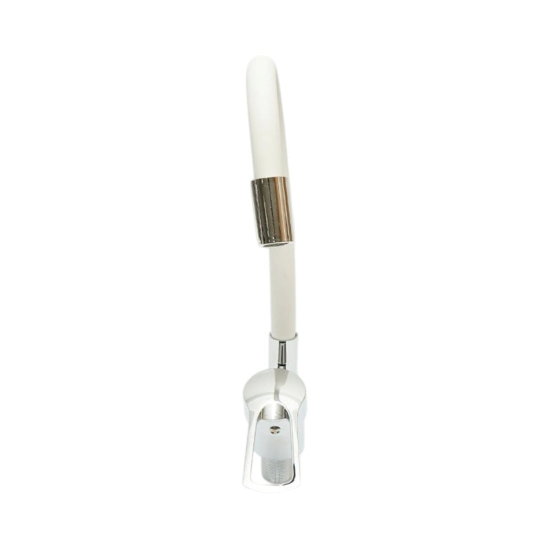 Miscelatore per lavello cucina con canna flessibile, monocomando, finitura cromo lucido e bianco, flessibili inclusi Breckner Germany