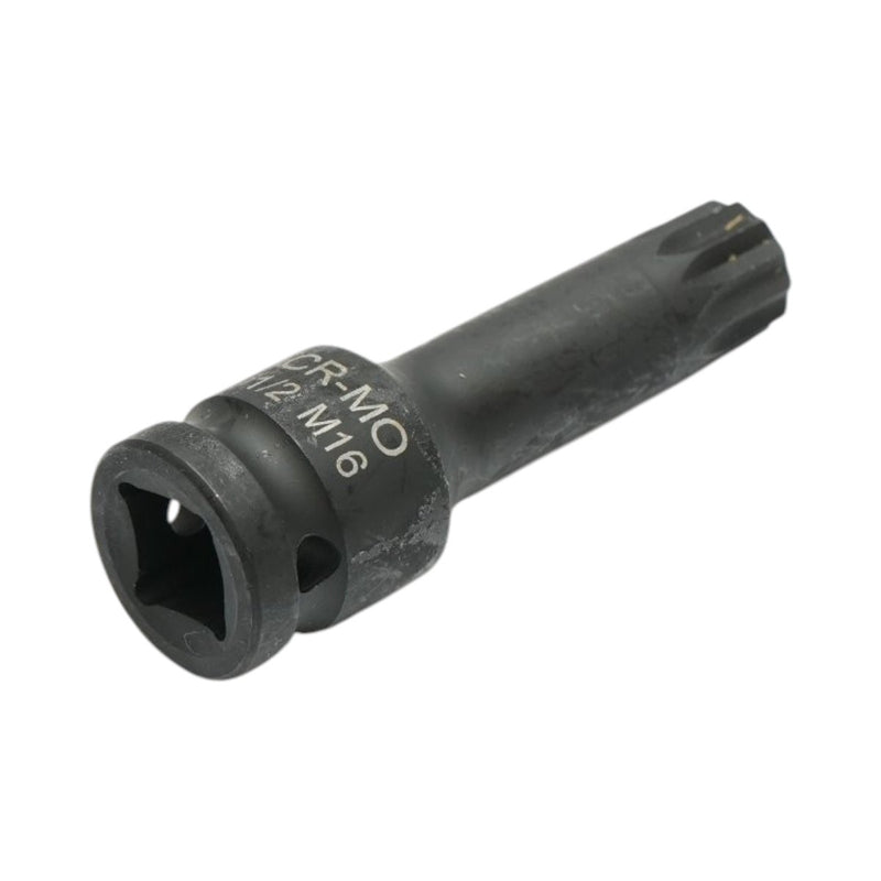 Bussola a impatto con inserto Spline M16, 78 mm, attacco quadro 1/2", Cr-Mo Breckner Germany