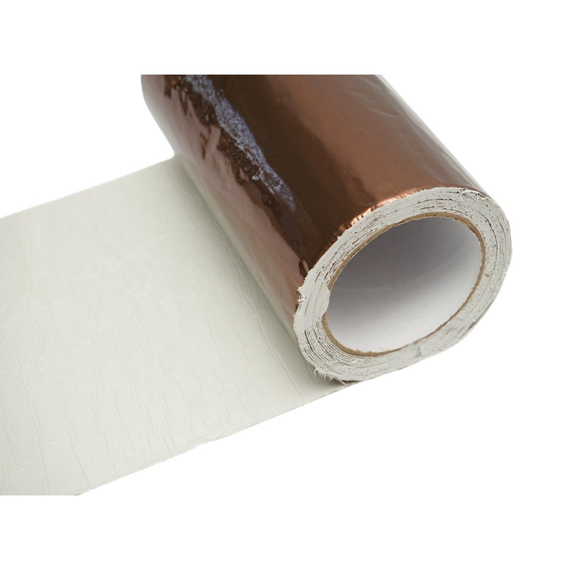 Nastro impermeabilizzante autoadesivo in butile, 200 mm x 5 m, con lamina in alluminio marrone (RAL 8003) Breckner Germany