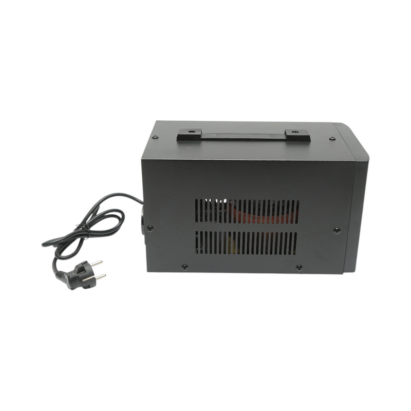 Stabilizzatore di tensione automatico 500VA, 300W, 140-250VAC con relè monofase, 1 presa Schuko 230V, display LCD Breckner Germany