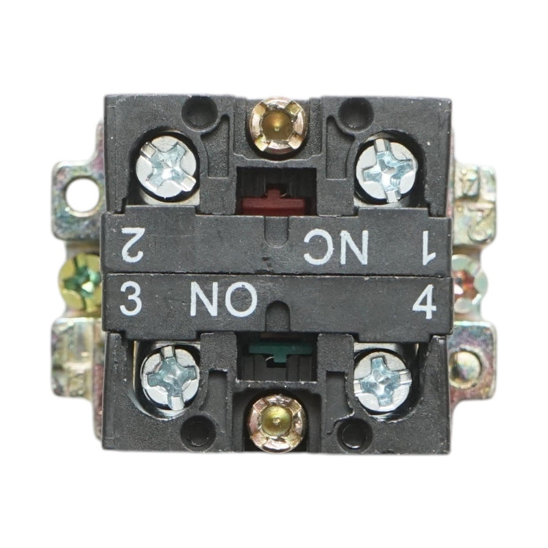 Pulsante in metallo blu con ritorno 1NO+1NC, 400V/10A, LAY5 Breckner Germany