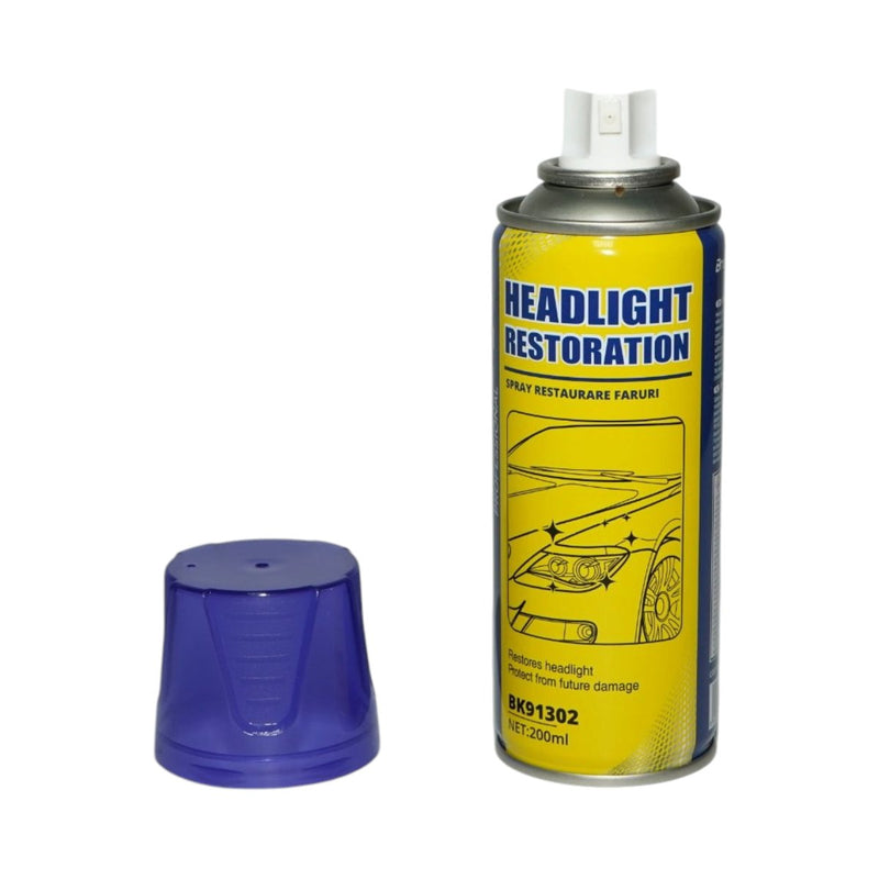 Spray per il ripristino dei fari con 2 fogli abrasivi, 200 ml Breckner Germany