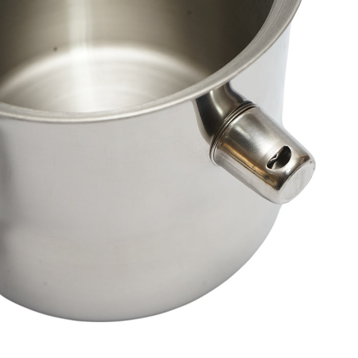 Contenitore in acciaio inox con pareti doppie per sciogliere la cera, capacità 1.5L