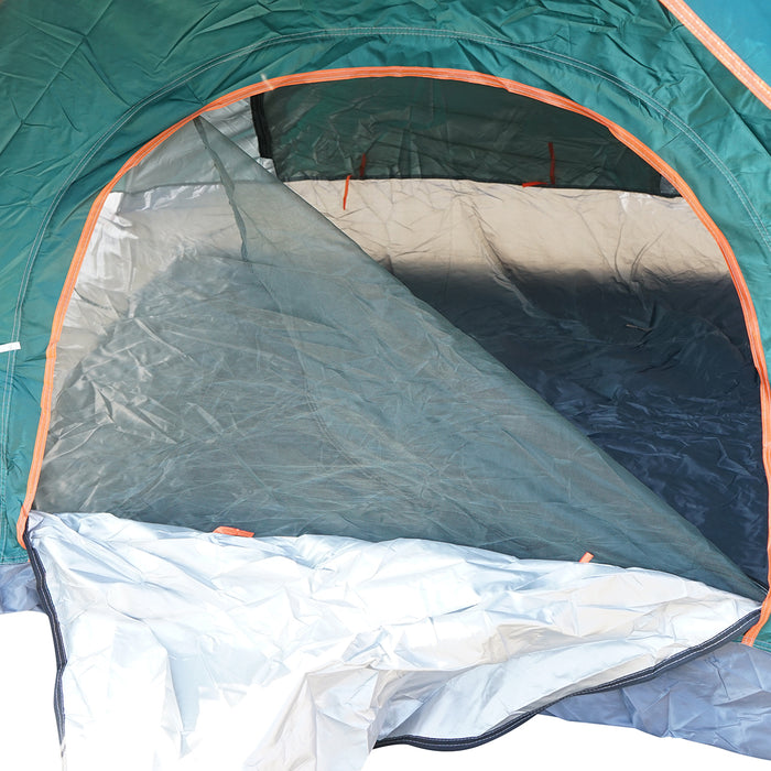 Tenda da campeggio per 2 persone, pieghevole automatica pop-up, impermeabile con protezione UV e zanzariera, 210x210x145 cm