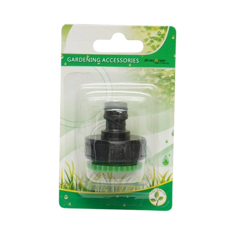 Adattatore per rubinetto (3/4"–1") e raccordo rapido da 3/4" per tubo da giardino Breckner Germany
