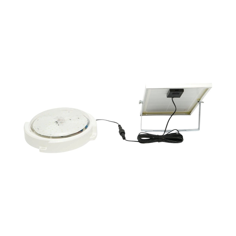 Plafoniera solare LED da 150 W, 6500 K, con pannello solare da 6 W, batteria LiFePO4 da 3600 mAh, sensore di movimento e telecomando (IP65) Breckner Germany