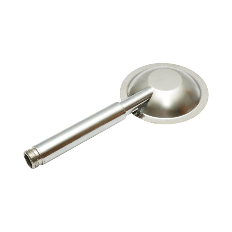 Soffione doccia rotondo, 1 funzione di getto (effetto pioggia), ugelli in silicone, finitura cromo lucido, acciaio inox, 100x225 mm
