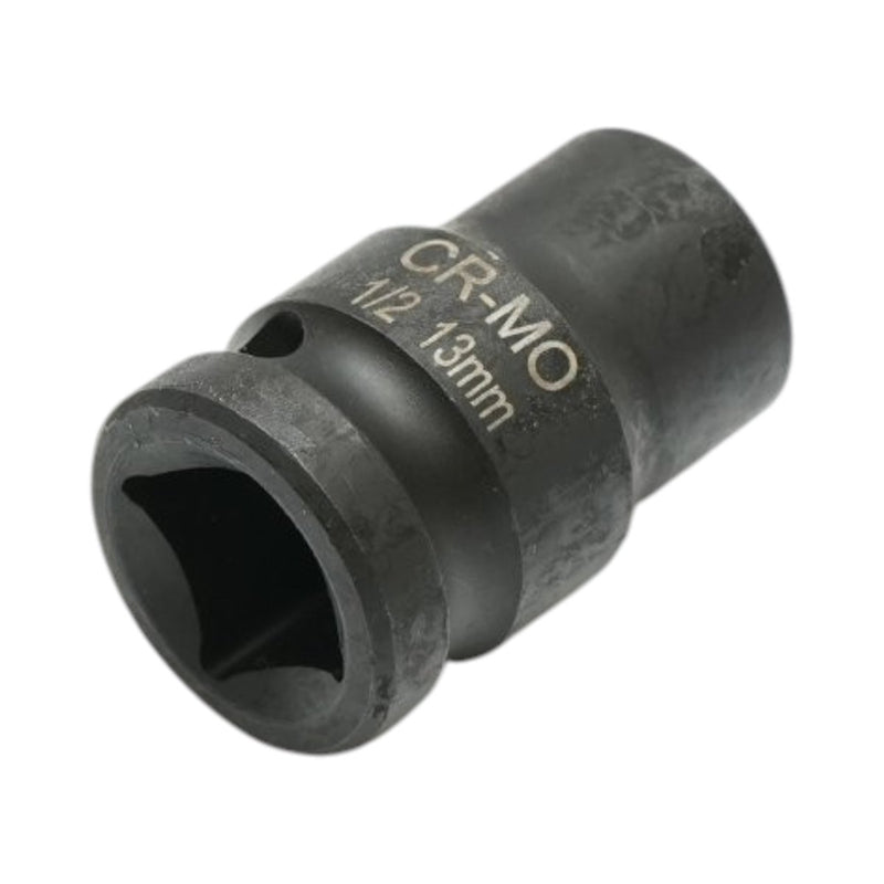 Bussola a impatto bi-esagonale da 13 mm, lunghezza 38 mm, attacco quadro da 1/2", acciaio Cr-Mo Breckner Germany