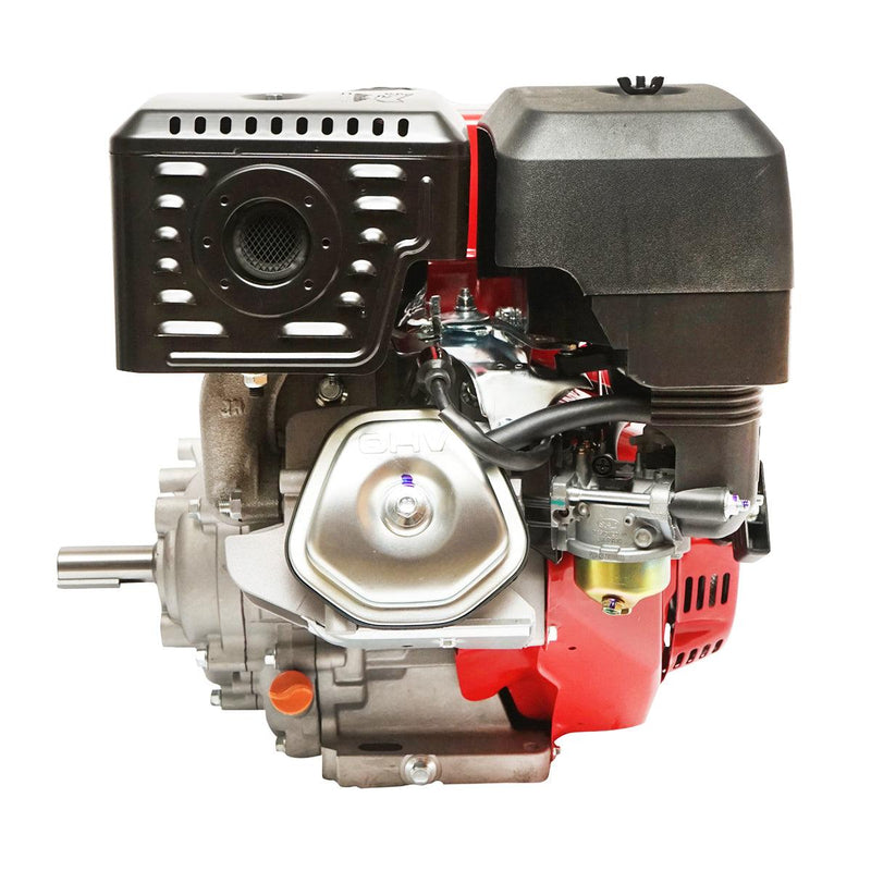 Motore a Scoppio 13 CV, Motore a Benzina 4 Tempi 389cc con Albero cilindrico scanalato Ø 25 mm e, Avviamento Elettrico e Avviamento Strappo Breckner Germany