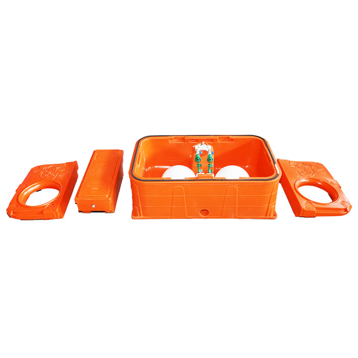 ABBEVERATOIO ANTIGELO GALLEGGIANTE SFERA, ABBEVERATOIO TERMICO 80L BOVINI CAVALLI SUINI 80L 60x100x45cm