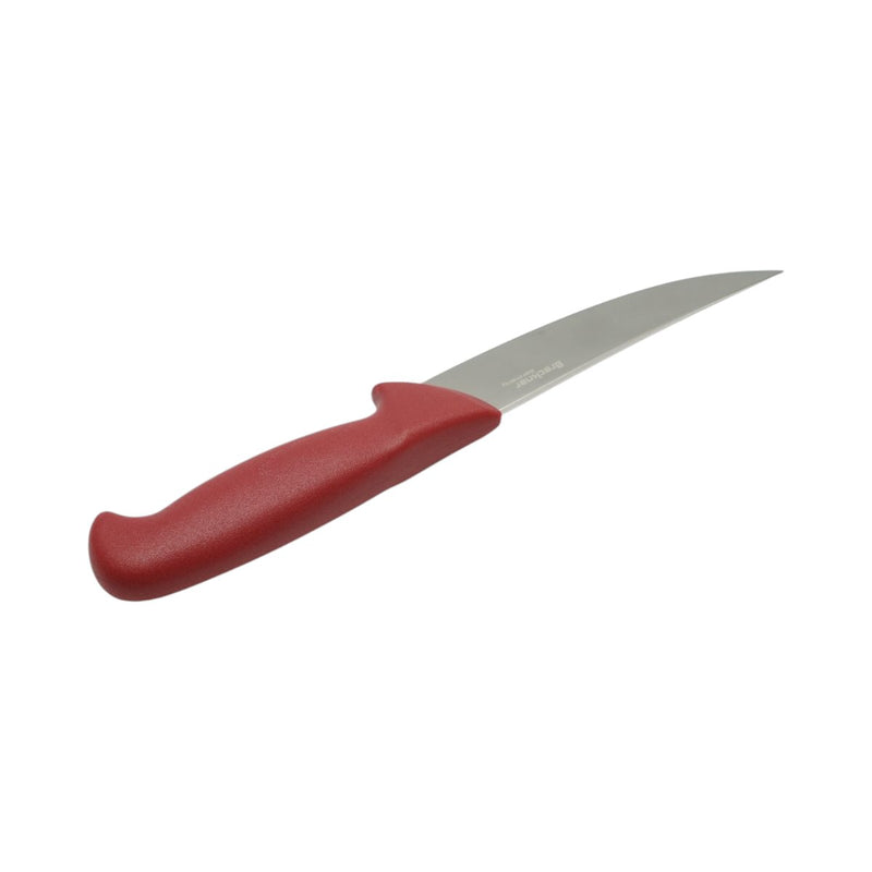 Coltello professionale da macelleria e macellazione da 15 cm, lama in acciaio 5Cr15MoV, manico in nylon rosso. Breckner Germany
