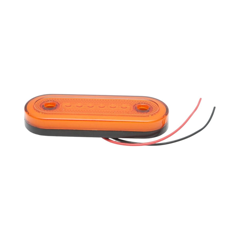 Luce di ingombro laterale ovale a LED effetto neon, 12V-24V, ambra, 24 LED, 115x44x16 mm Breckner Germany