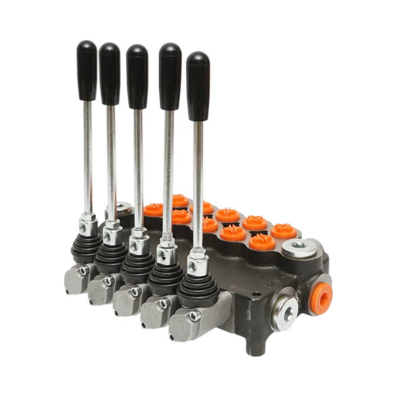 Distributore idraulico 5 leve, portata 80L/min, pressione 200 bar Breckner Germany