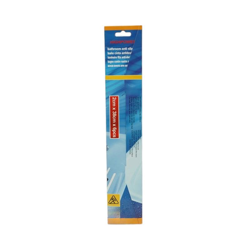 Striscia antiscivolo autoadesiva trasparente HighPower 20x380 mm (set da 6 pezzi)