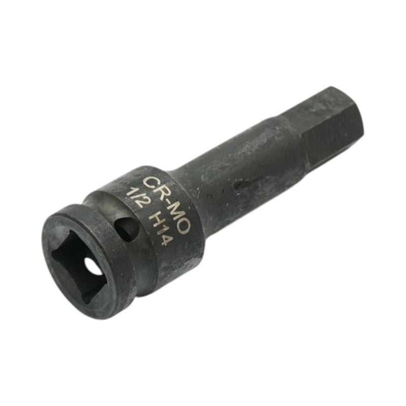 Bussola a impatto con inserto esagonale H14, 78 mm, attacco quadro da 1/2", Cr-Mo Breckner Germany
