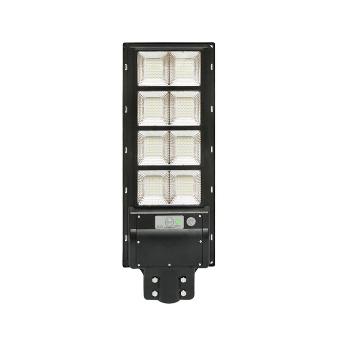 Lampada solare illuminazione stradale LED 200W, 6500K, IP65 luce fredda, sensore di movimento montaggio su palo