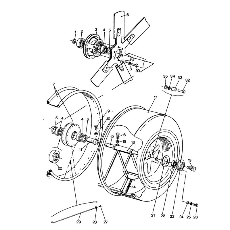 Ruota a spazzola per mietitrebbie New Holland 8060, 8070, 8080 – codici OEM 80396767, 396767