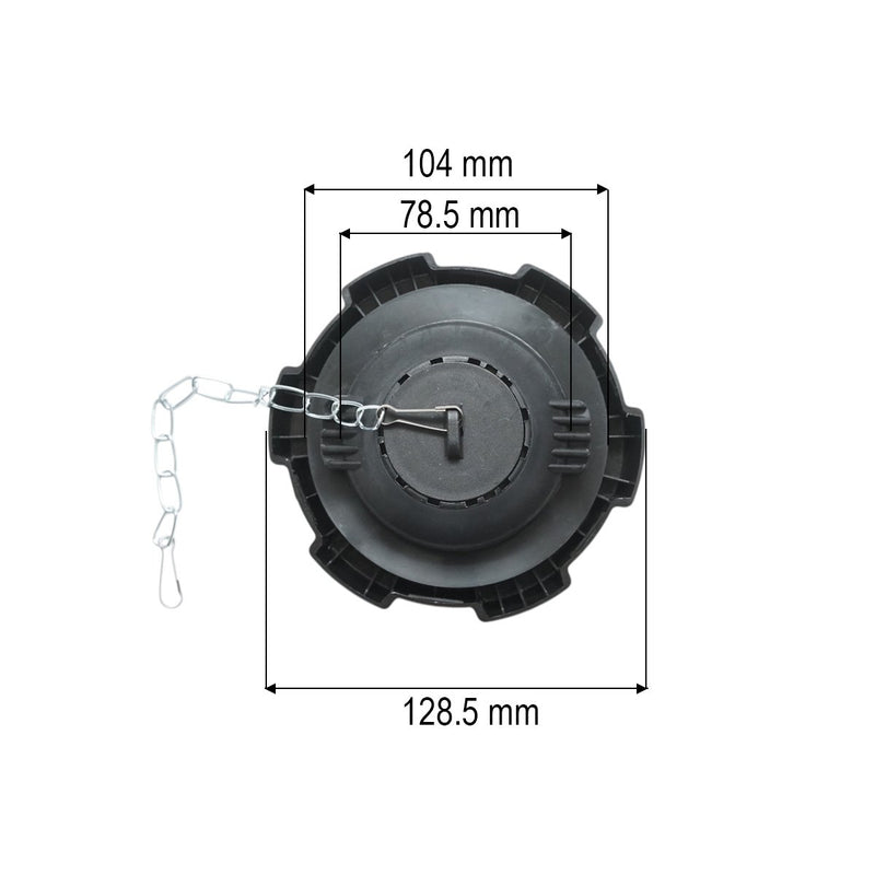 Tappo serbatoio carburante con 2 chiavi per Renault/Volvo, 78,5 mm, codice OEM 20392751
